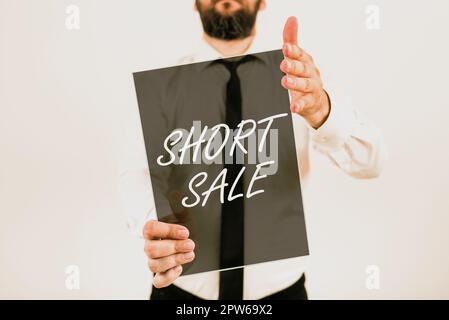 Scrittura che visualizza il testo Short sale, Home di panoramica di affari che è offerto ad un prezzo che è meno dell'importo dovuto Foto Stock