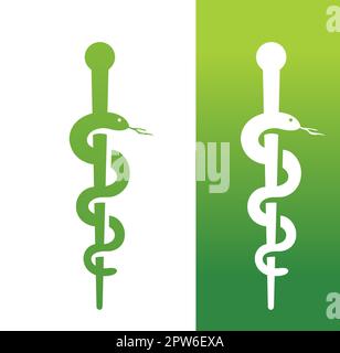 Icona vettore logo Snake salute Illustrazione Vettoriale