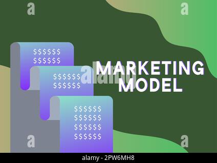 Testo che mostra ispirazione modello di marketing, panoramica aziendale analisi statistica likemativariate regressioni sulle vendite Foto Stock