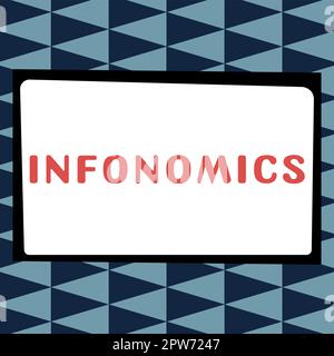 Insegne che visualizzano informazioni, immagini visive per vetrina aziendale utilizzate per rappresentare informazioni o dati Foto Stock