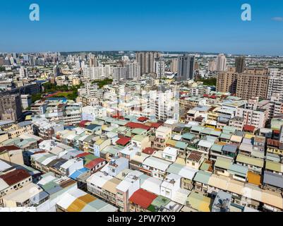 Taichung, Taiwan 24 ottobre 2022: Vista aerea della città di Taichung Foto Stock