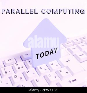 Visualizzazione di segnali Parallel Computing, Word per il calcolo simultaneo tramite software e hardware Foto Stock