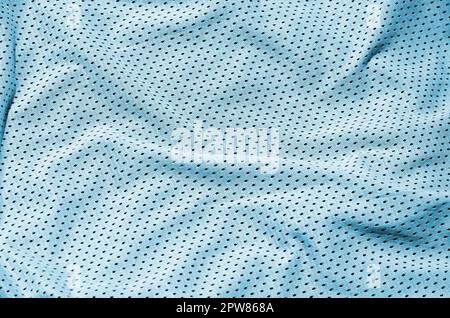 Sport Abbigliamento tessuto texture di sfondo, vista superiore della luce panno blu superficie tessile Foto Stock