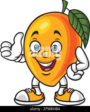 Personaggio di mango cartoon che dà un pollice in su Illustrazione Vettoriale
