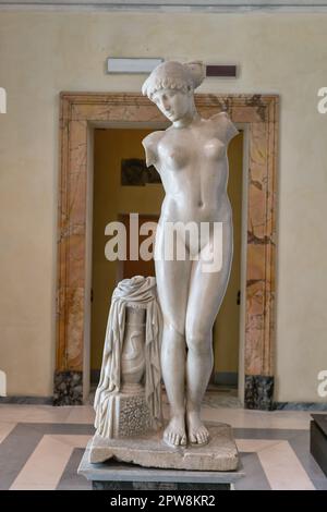 Statua della Venere Esquilina, statua della dea romana del primo periodo imperiale nelle sale degli Horti Lamiani nei Musei Capitolini, Palazzo dei con Foto Stock