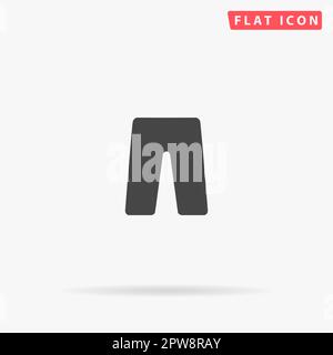 Capri. Semplice simbolo nero piatto con ombra su sfondo bianco. Pittogramma di illustrazione vettoriale Illustrazione Vettoriale