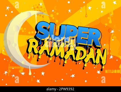 Ramadan. Tag Graffiti. Astratto moderno vacanza Street art decorazione Illustrazione Vettoriale