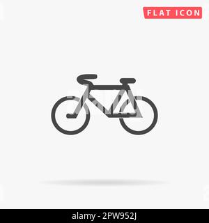 Mountain bike. Semplice simbolo nero piatto con ombra su sfondo bianco. Pittogramma di illustrazione vettoriale Illustrazione Vettoriale