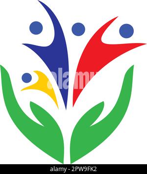 Assistenza e assicurazione per le persone Illustrazione Vettoriale