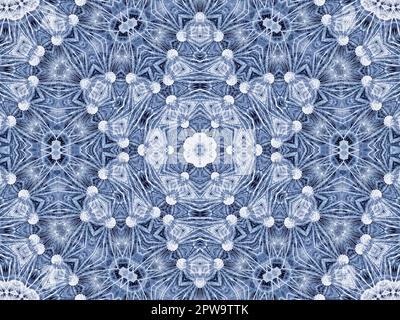 Sfondo con astratto modello radiale di naturale grande fiore di dente di leone Foto Stock