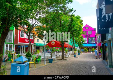 Williamstad Antille Olandesi Curacao una destinazione turistica della nave da crociera nel carribean Willemstad è la capitale di Curacao, un Caribea olandese Foto Stock