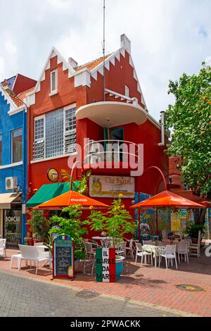 Williamstad Antille Olandesi Curacao una destinazione turistica della nave da crociera nel carribean Willemstad è la capitale di Curacao, un Caribea olandese Foto Stock
