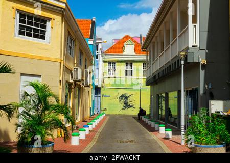 Williamstad Antille Olandesi Curacao una destinazione turistica della nave da crociera nel carribean Willemstad è la capitale di Curacao, un Caribea olandese Foto Stock
