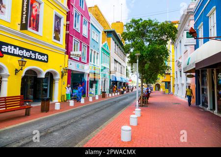 Williamstad Antille Olandesi Curacao una destinazione turistica della nave da crociera nel carribean Willemstad è la capitale di Curacao, un Caribea olandese Foto Stock