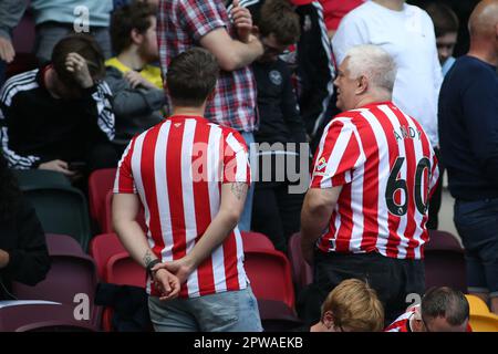 Londra, Regno Unito. 23rd Apr, 2023. Durante la partita della Premier League tra Brentford e Nottingham Forest al GTECH Community Stadium di Londra, Inghilterra, il 29 aprile 2023. Foto di Pedro Soares. Solo per uso editoriale, licenza richiesta per uso commerciale. Non è utilizzabile nelle scommesse, nei giochi o nelle pubblicazioni di un singolo club/campionato/giocatore. Credit: UK Sports Pics Ltd/Alamy Live News Foto Stock