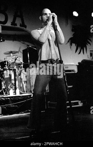 Milano Italia 1993-03-13 : Ahmet Zappa del gruppo Z in concerto al Zimba Club Foto Stock