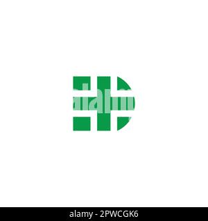 lettera d medico più vettore logo medico Illustrazione Vettoriale