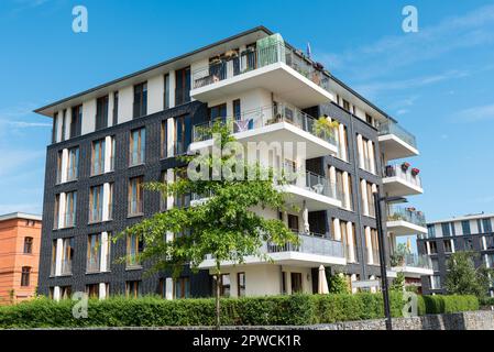 Casa appartamento moderno visto a Berlino, Germania Foto Stock