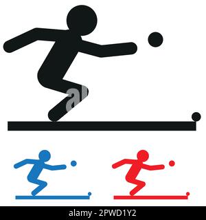 Pittogramma con logo Pétanque e boulé con pallina Illustrazione Vettoriale