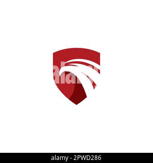 Illustrazione vettoriale del logo Eagle Shield. Logo Eagle Head Illustrazione Vettoriale