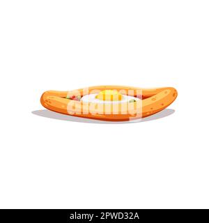 Illustrazione colorata del cartoon khachapuri Illustrazione Vettoriale