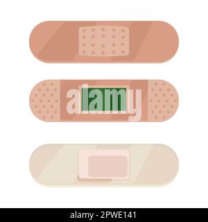 Illustrazione cartoni animati cerotti medici Illustrazione Vettoriale