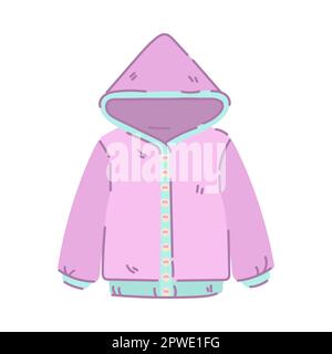 Illustrazione cartone animato della giacca di capretto rosa e blu Illustrazione Vettoriale