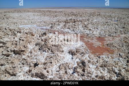 Salar de Atacama, incredibile piatto di sale cileno nella regione di Antofagasta, vicino alla città di San Pedro de Atacama nel Cile settentrionale, Sud America Foto Stock