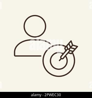 Icona della linea strategica Illustrazione Vettoriale