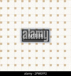 Figura geometrica e linee di stile quadrato astratto ripetizione disegno di sfondo Illustrazione Vettoriale