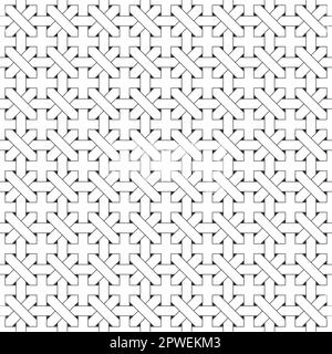 Sfondo di ripetizione geometrica con interbloccaggio con linee quadrate Illustrazione Vettoriale