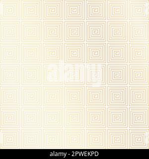 Sfondo dorato con motivi geometrici senza cuciture con linee di scudiero Illustrazione Vettoriale