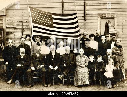 Settlers early 1900s, American Settlers, Westward Expansion, Oklahoma Settlers about 1909 Foto Stock