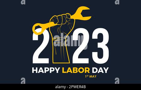 Giornata mondiale del lavoro. Celebrare la libertà di lavoro salute, edilizia o altri luoghi di lavoro industriali. illustrazione vettoriale. Illustrazione Vettoriale