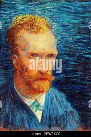 Ritratto di Vincent van Gogh famoso dipinto. Originale da Wikimedia Commons. Foto Stock