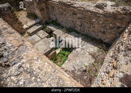 Vista della cripta del sito archeologico del Martirio di la Alberca, Murcia, dal 4th ° secolo AC, primo cristiano Foto Stock