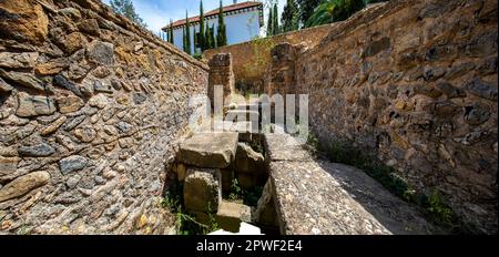 Vista della cripta del sito archeologico del Martirio di la Alberca, Murcia, dal 4th ° secolo AC, primo cristiano Foto Stock