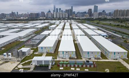 Il campo di isolamento di LOK ma Chau Covid è chiuso. 12JAN23 SCMP/ Dickson Lee Foto Stock