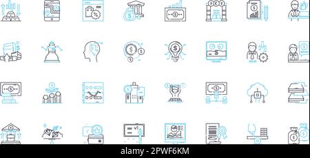 icone lineari equities impostate. Azioni, azioni, titoli, investimenti, Trading, Portfolio, vettore di linea Bull e segnali concettuali. Orso, mercato, Scambio Illustrazione Vettoriale