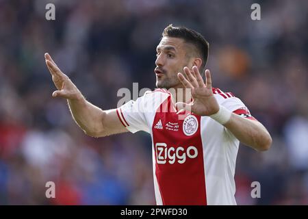 ROTTERDAM - Dusan Tadic di Ajax durante la finale della Toto KNVB Cup tra PSV e Ajax allo Stadion de Kuip di Feyenoord il 30 aprile 2023 a Rotterdam, Paesi Bassi. ANP MAURICE VAN PIETRA Foto Stock