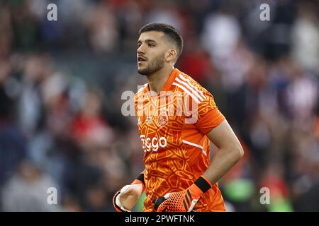 ROTTERDAM - portiere di Ajax Geronimo Rulli durante la finale della Toto KNVB Cup tra PSV e Ajax allo stadio Feyenoord di Kuip il 30 aprile 2023 a Rotterdam, Paesi Bassi. ANP MAURICE VAN PIETRA Foto Stock