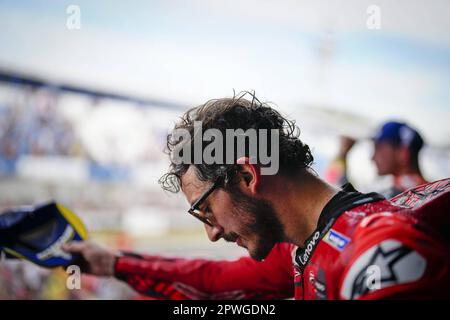 Jerez, Spagna. 30th Apr, 2023. Gare del Guru della MotoGP di Gryfyn Gran Premio di Spagna al circuito Jerez Angel Nieto, Jerez, Cadice, 30 aprile 2023 in foto: MotoGP Francesco Bagnaia Carreras del Gran Premio Guru di Gryfyn de MotoGP de España en el circuito de Jerez Angel Nieto, Jerez, Cadice, 30 de Abril de 2023 POOL/ MotoGP.com/Cordon Stampa le immagini saranno solo per uso editoriale. Credito obbligatorio: © motogp.com Credit: CORDON PRESS/Alamy Live News Foto Stock