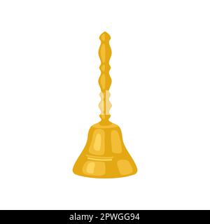Illustrazione vettoriale con campanello in oro vintage Illustrazione Vettoriale