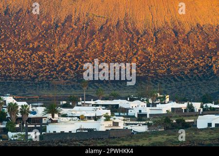 Montana Negra, Parque Natural de Los Volcanes, Lanzarote, Isole Canarie, Spagna Foto Stock