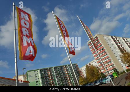 Edifici prefabbricati, Bruno-Alitz-Strasse, Buch, Berlino, Germania Foto Stock