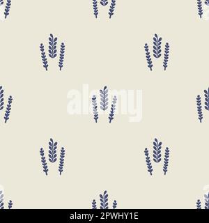 Motivo vettoriale stravagante a balestra con motivo a taglio di lino. Decorazione senza cuciture di un design a foglie per lo sfondo di scandi. Illustrazione Vettoriale