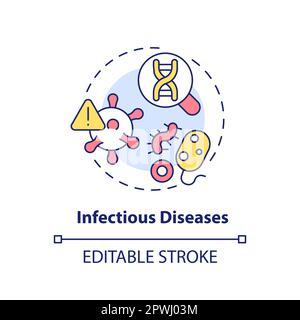 Malattie infettive concetto icona Illustrazione Vettoriale