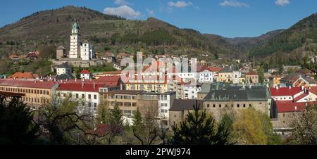 Castello di Kremnica in primavera. Kremnica. Slovacchia. Foto Stock