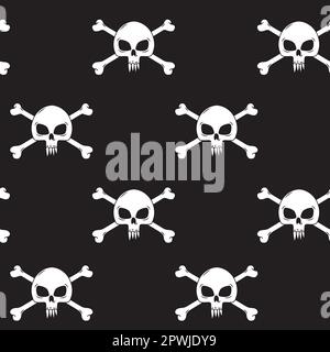 Modello con teschi. Illustrazione Vettoriale