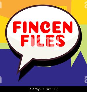 Scrittura di testo con file FinCEN, Word per le operazioni in attività e passività finanziarie Foto Stock